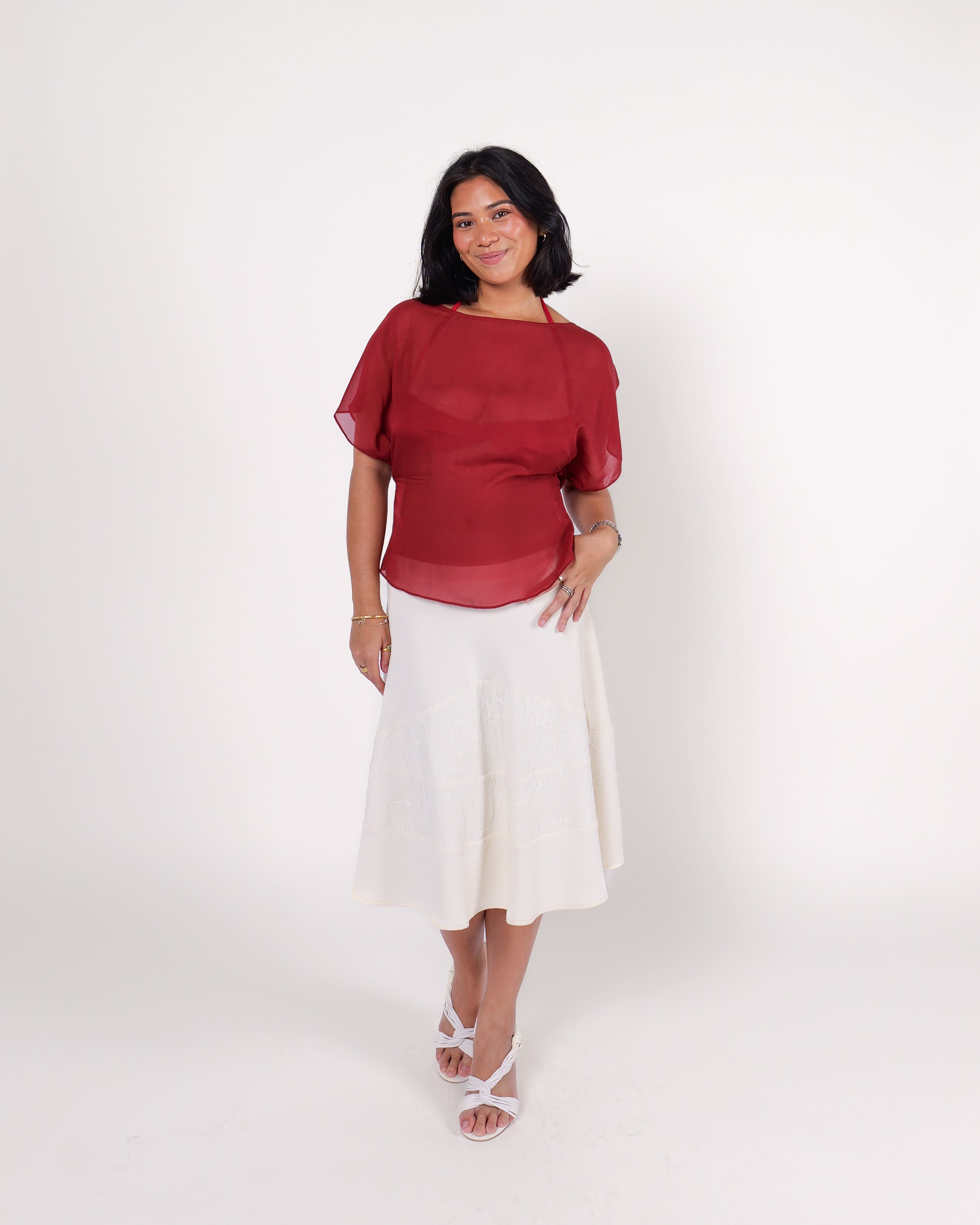 Freya Midi Skirt, Buttercream