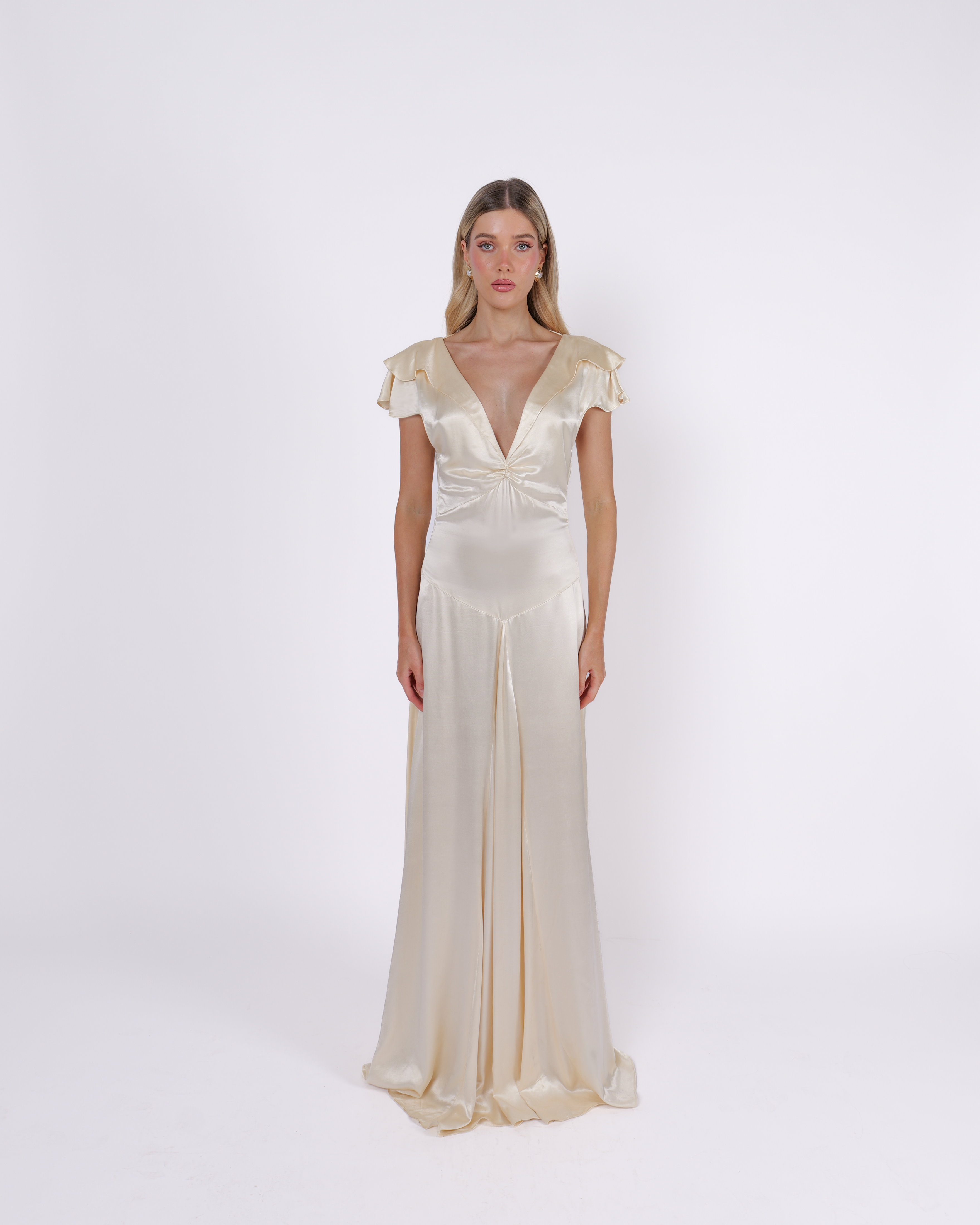 Evelyn Dress, Champagne