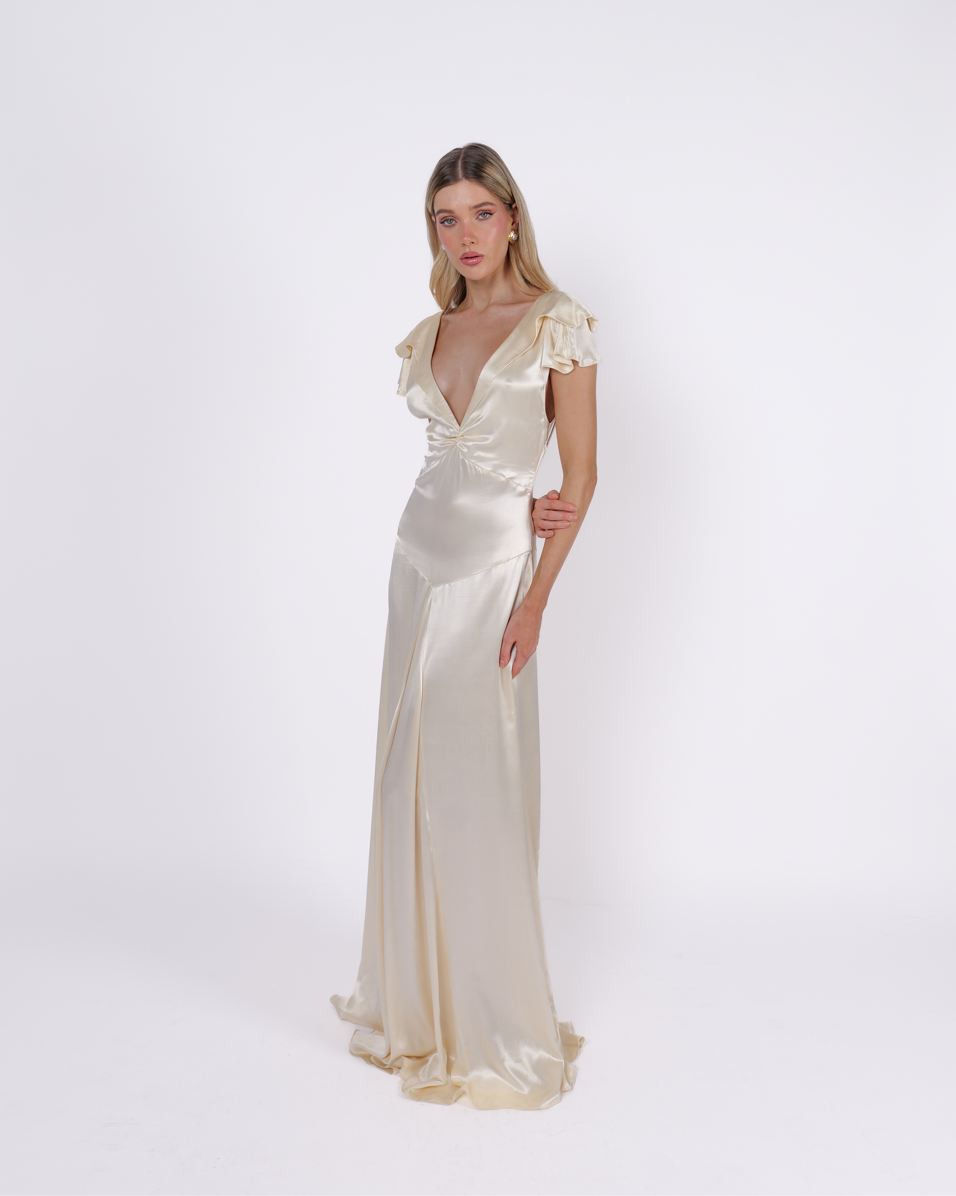 Evelyn Dress, Champagne